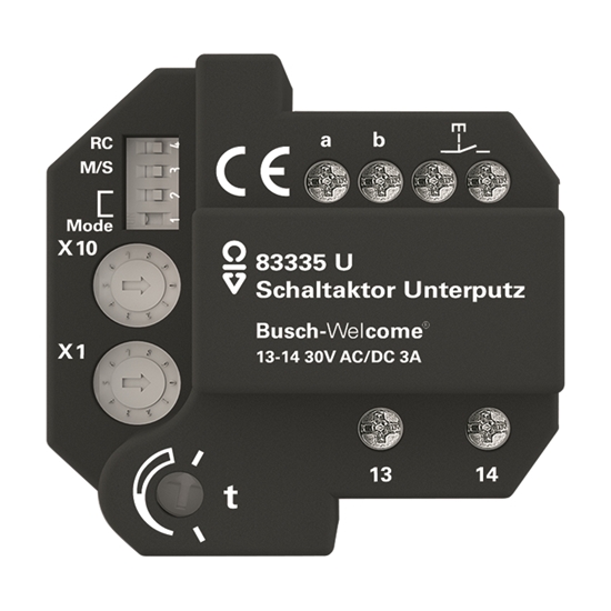 1St. Busch-Jaeger 83335 U Schaltaktor Unterputz, zur Montage in einer Unterputzdose Busch-WElcome (2-Draht-System)