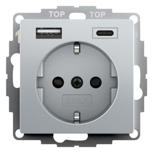 1St. Gira SCHUKO SH USB-Spannungsvers. 245926 2f Typ A/C System 55 F