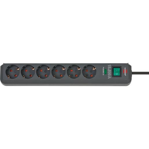 5m Brennenstuhl 1159710515, Eco-Line 13.500A Überspannungsschutz-Steckdosenleiste 6-fach anthrazit H05VV-F 3G1,5