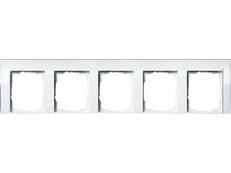 1St. Gira 0215723 Rahmen 5fach für Reinweiß Gira Event Klar Weiß