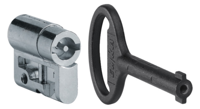 1St. Hager MES-PHZDB3 Profilhalbzylindereinsatz Doppelbart 3mm