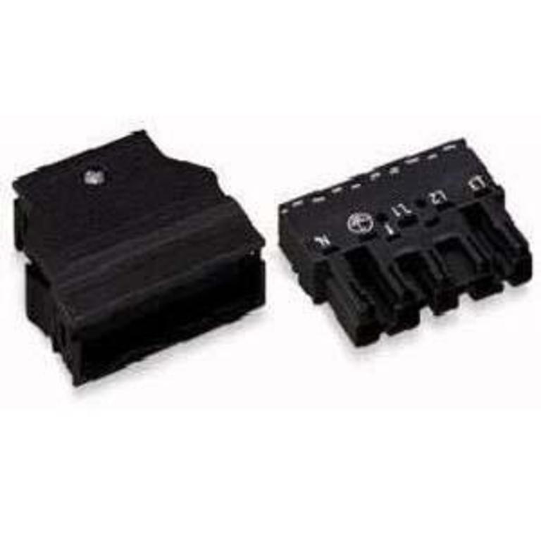 1St. Wago 770115 Stecker mit Zugentlastungsplattesgehäuse 5-polig Rastermaß fehlsteckgeschützt 4mm² schwarz 770-115 1St. Wago 770115 Stecker mit Zugentlastungsplattesgehäuse 5-polig Rastermaß fehlsteckgeschützt 4mm² schwarz 770-115