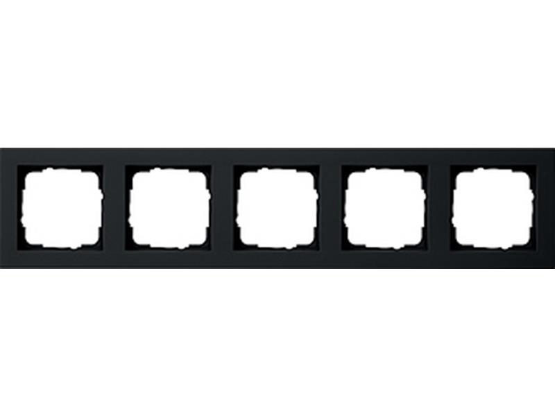 1St. Gira 021509 Abdeckrahmen 5f Gira E2 Schwarz m