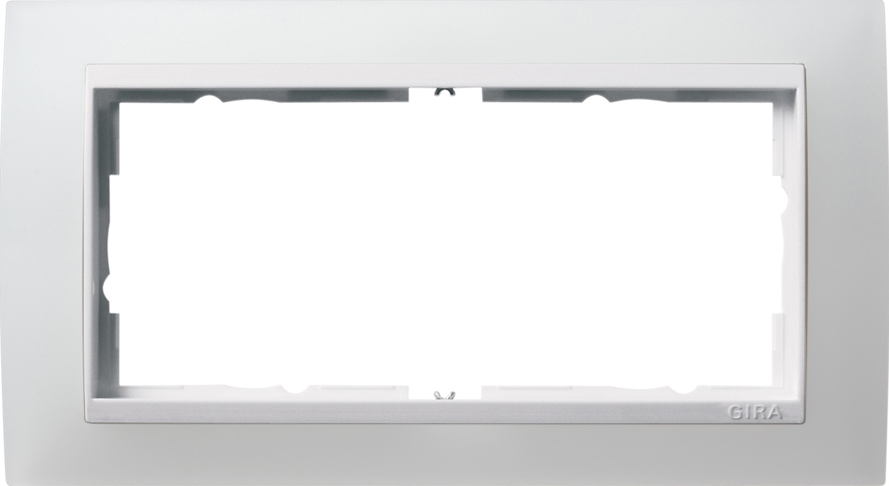 1St. Gira 1002334 Rahmen 2fach o.M. Zwischenr. RW Event Opak Weiß