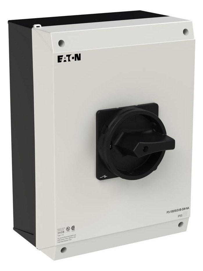 1St. Eaton P3-100/I5/SVB-SW-NA 255904 Hauptschalter 100A Aufbau 3p HALT-Fkt