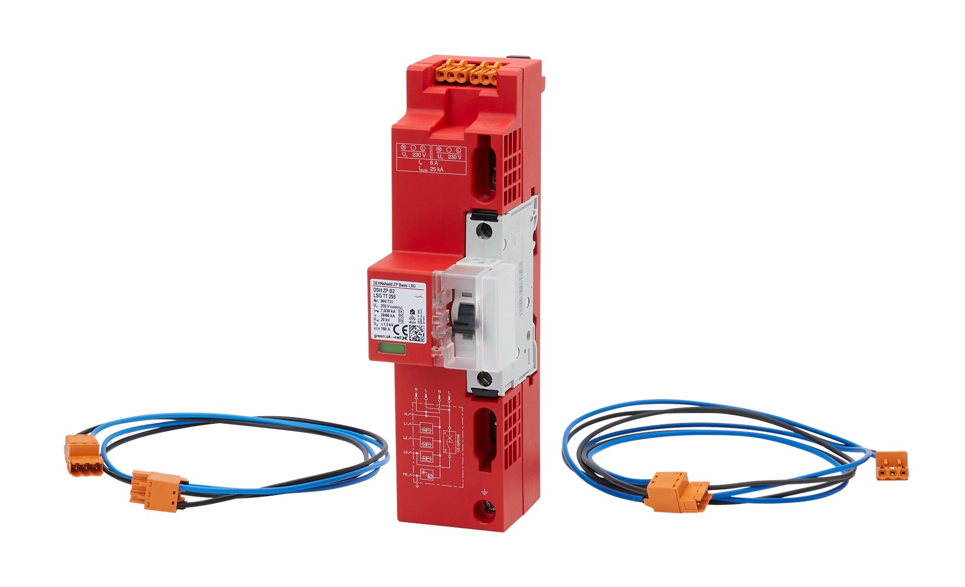 1St. F-Tronic SPVGÜSB10 Spannungsversorgung SPVGÜSB10, ÜSS mit LS-Schalter B10A 1pol., 25kA, Kabel RfZ und APZ 7111008
