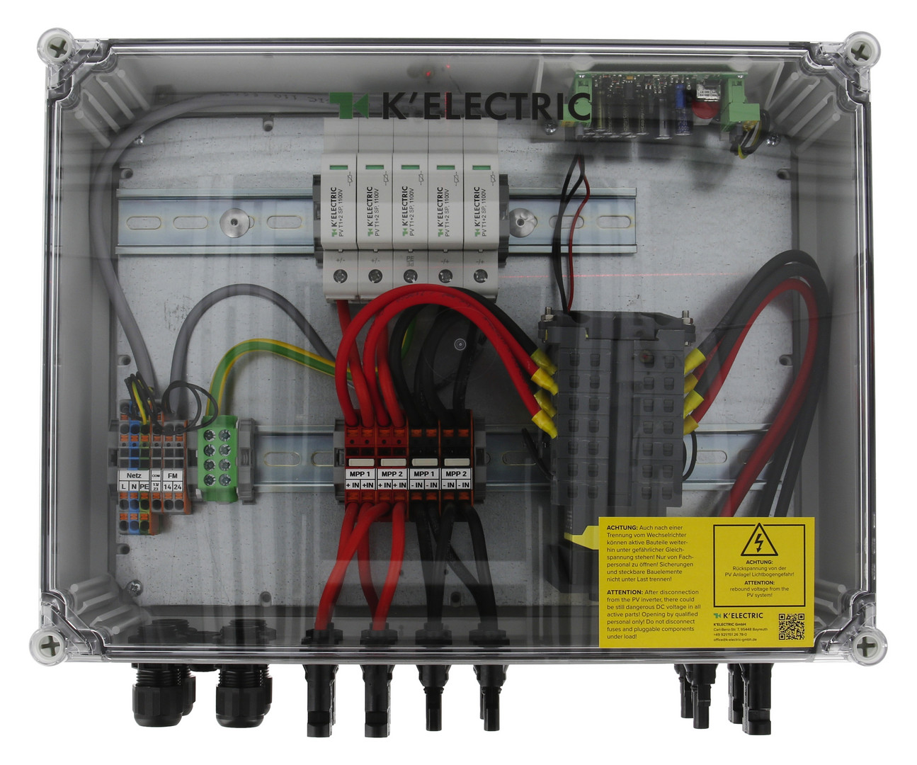 1St. K-ELECTRIC 134112 Feuerwehrschalter 2MPP, 2in 1out, UeSS T
