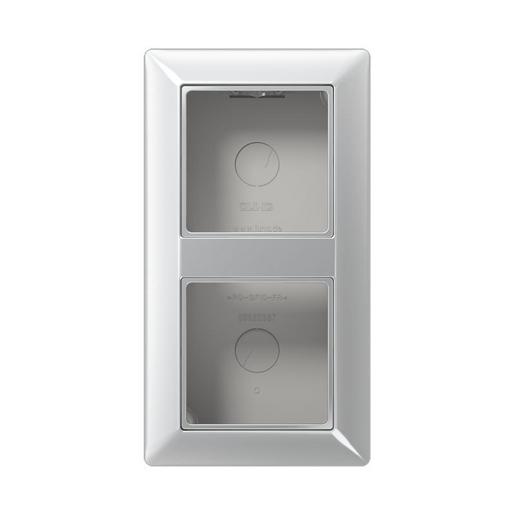 1St. Jung AS582AAL Aufputz-Kappe 2fach integrierte flammwidrige Bodenplatte angeformter Rahmen AS 582 A AL