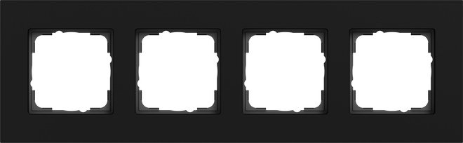 1St. Gira 0214409 Abdeckrahmen 4f Gira Esprit aluminium schwarz matt