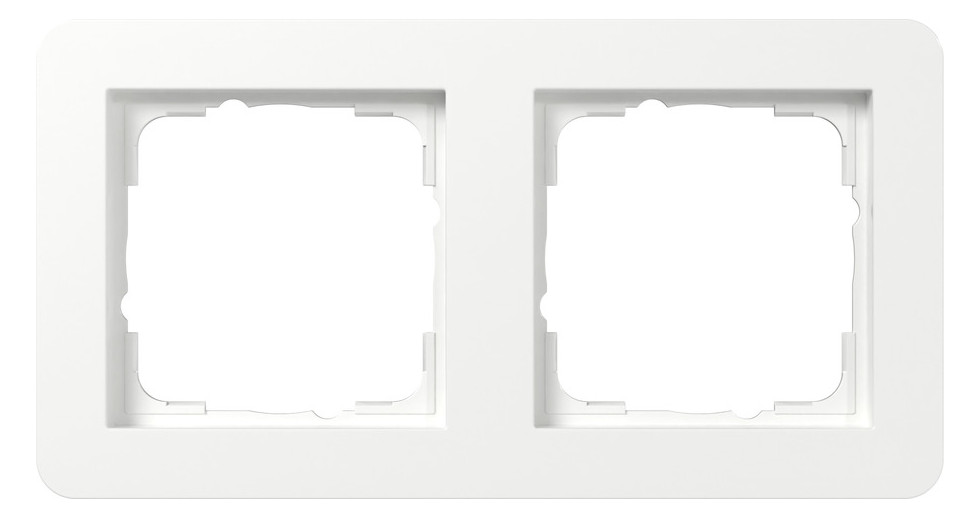 1St. Gira 0212150 Abdeckrahmen 2f Gira E1 Reinweiss