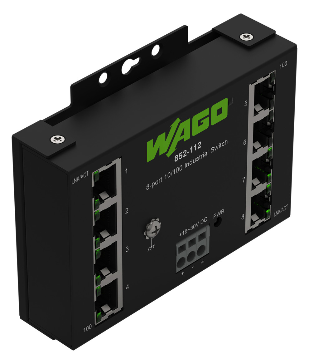 1St. Wago 852-112 Industrial-ECO-Switch 8 Ports 100Base-TX