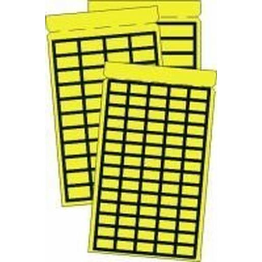1St. Distrona 1000675 Etikett gelb mit schwarzem Rand - Taschenbuch 11 x 39mm