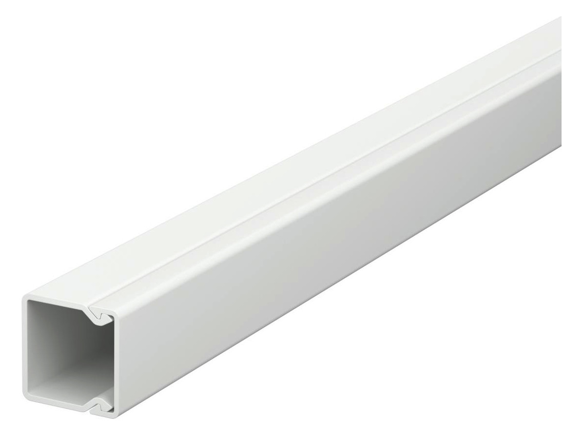 2m OBO Bettermann 6025102 Wand- und Deckenkanal mit Bodenlochung 20x20x2000, PVC, lichtgrau, RAL 7035 WDK20020LGR