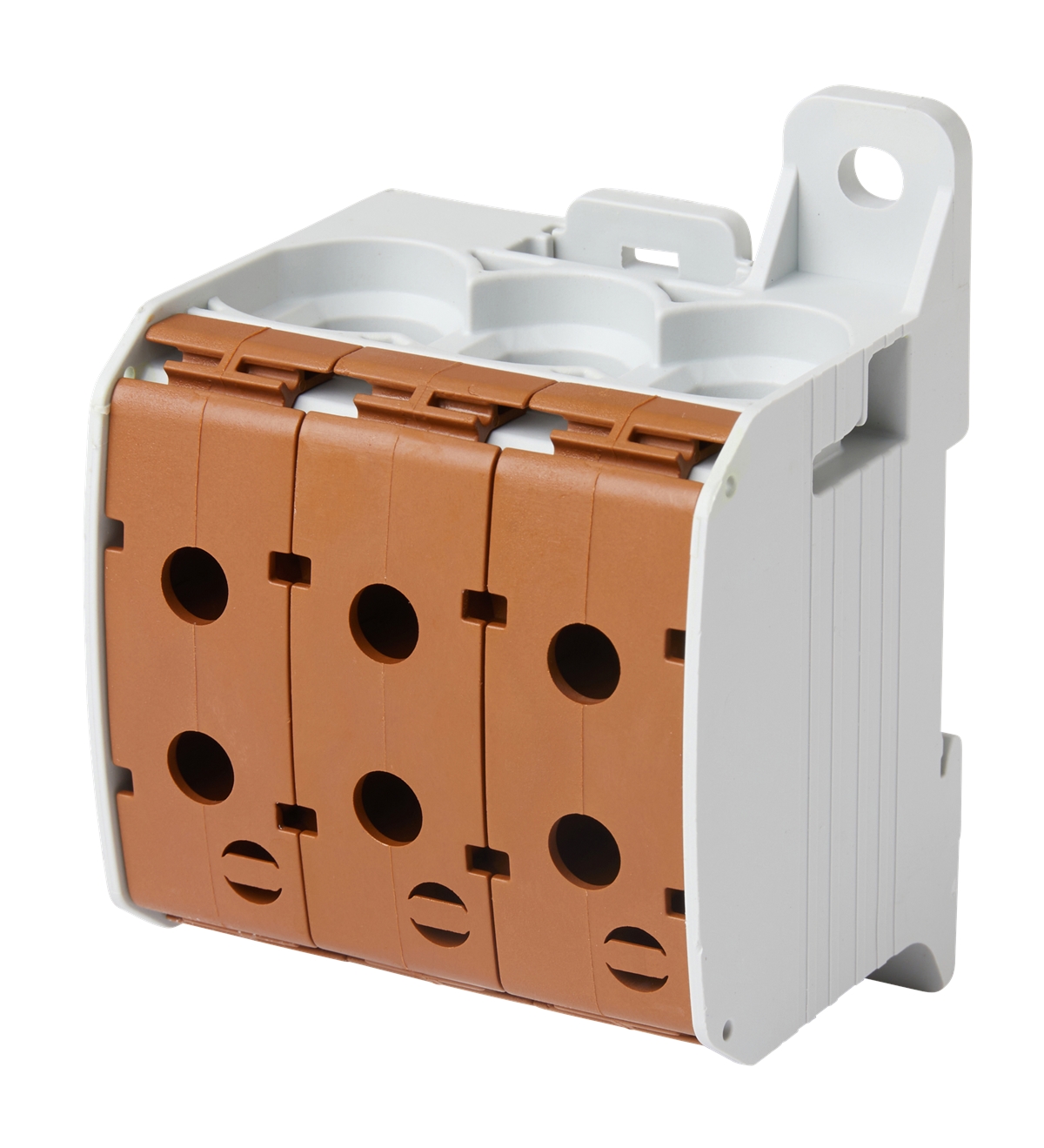 1St. F-Tronic RKA95-1-6br Reihenklemme 95mm², 1polig, 6 Anschlüsse, braun, CU/AL, RKA95-1-6br 7730083