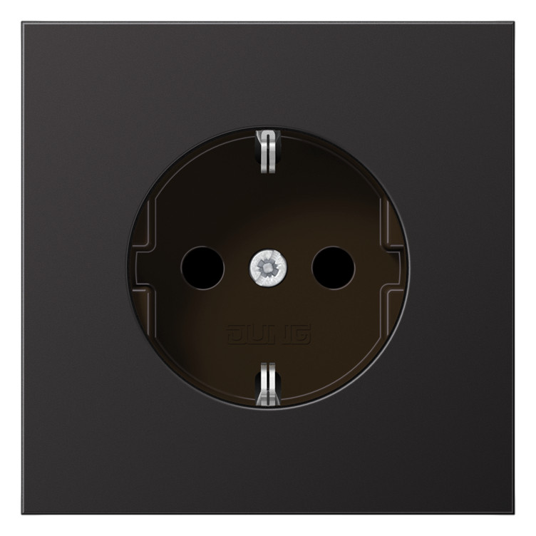 1St. Jung AL1520D Steckdose 16A  250V AL 1520 D, aluminium dark (lackiert)