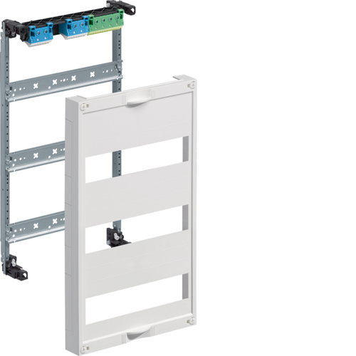 1St. Hager UW31U Einbausatz univers FW mit Hutschienen für Feldverteiler UP