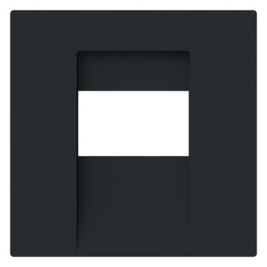 1St. Busch-Jaeger 1766-45M Zentralscheibe Telekommunikation 1-fach schwarz matt - Busch-art linear® schwarz matt 2CKA001710A4165