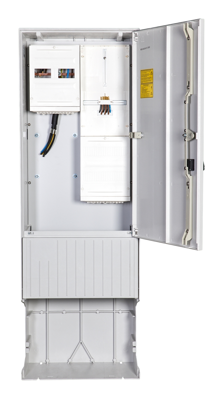 1St. F-Tronic ZSA172-2-ZK-TSG-HAK Zähleranschlusssäule 2-feldrig, H=1710mm, 3.HZ, Haube mit Tür, ZSA172-2-ZK-TSG-HAK-HT 7160030