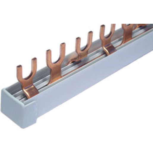 1m Phasenschiene Gabel 10mm², 3-phasig, 1000mm, inkl. 5 Endkappen, 1m Phasenschiene Gabel 10mm², 3-phasig, 1000mm, inkl. 5 Endkappen,