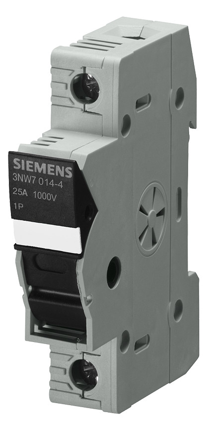 1St. Siemens 3NW7013-4 SENTRON, Zylindersicherungshalter, 10x38 mm, 1-polig, In: 30 A, Ue DC: 1000 V