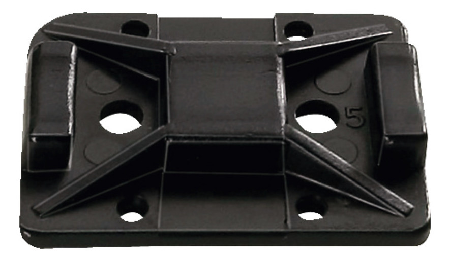 100St. Hellermann Tyton TY8G1S-PA66W-BK (100), 151-11810 Klebesockel Schwarz 100 ST ME