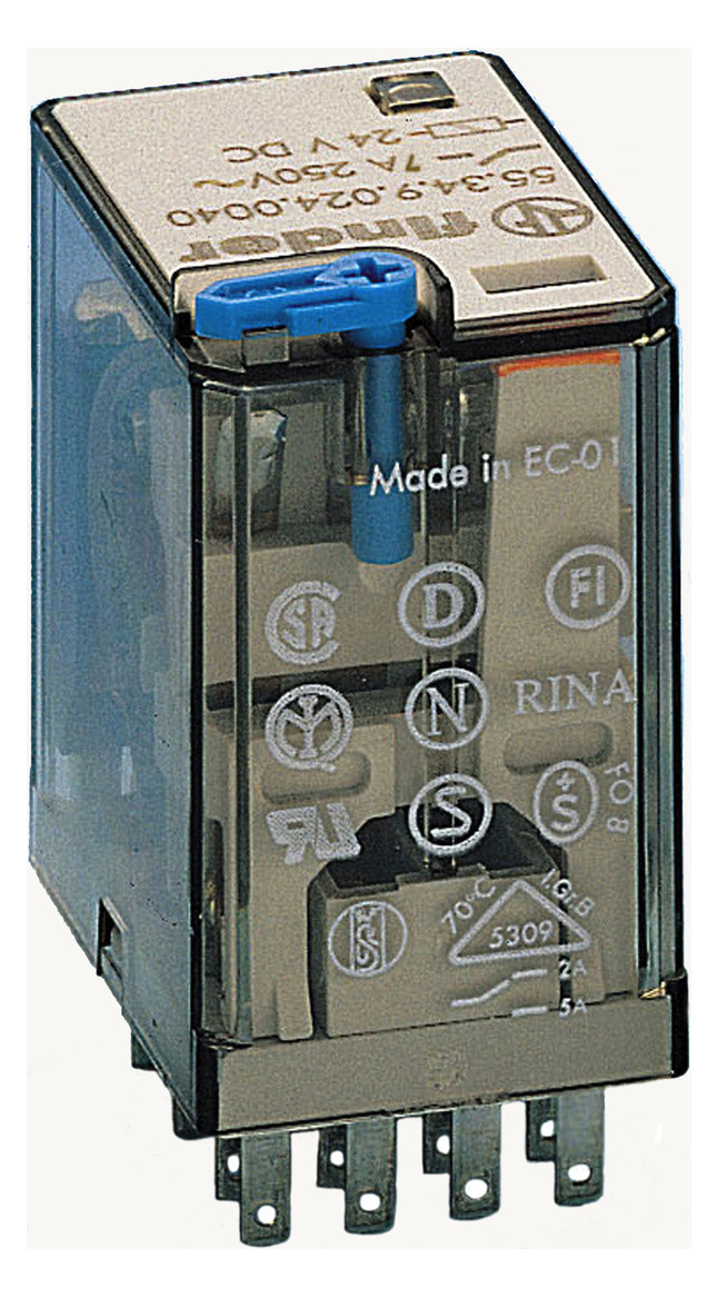 1St. Finder 553490600040 Relais mit Steckanschlüssen, 4 Wechsler 7 A, Spule 60 V DC 55.34.9.060.0040