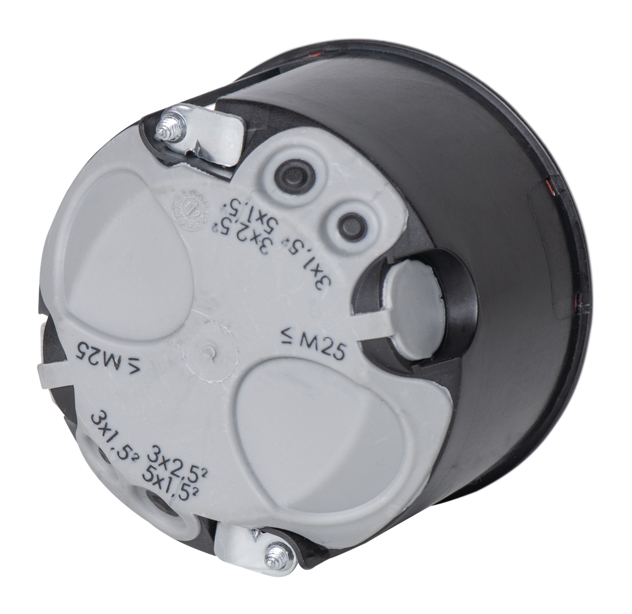 10St. F-Tronic BS2700 HW Gerätedose Ø 68mm, t=50mm, m. Leitungs- u. Rohreinführung 7500042