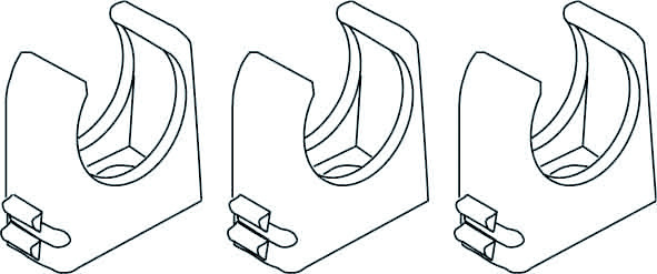 100St. Kleinhuis 796.231 RO-CLIP Rohrabstandschelle für Rohr M25 (25mm)