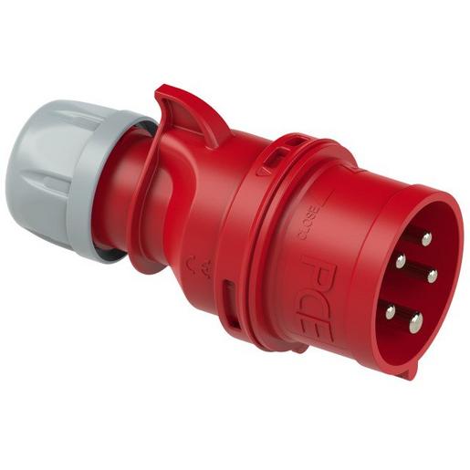 1St. PCE 7015-6 CEE Phasenwender 5polig IP44 16A 400V rot Kraftstrom