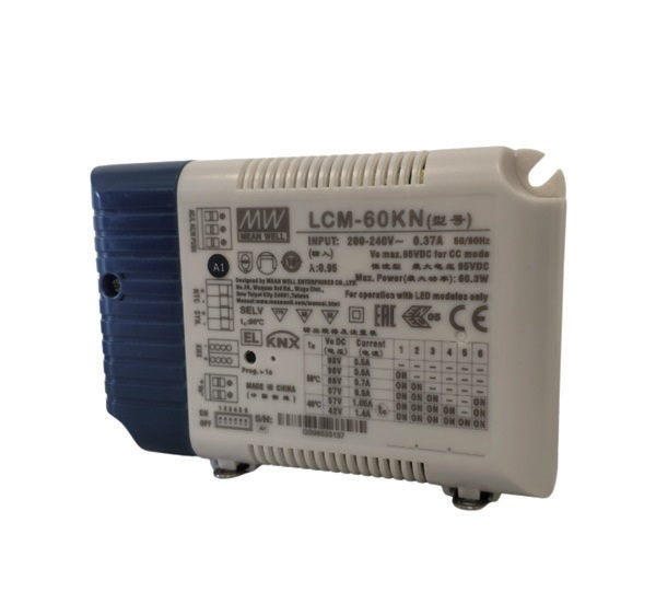 1St. Meanwell LCM-60KN, LED Konstantstrom Trafo KNX-SNT 60W