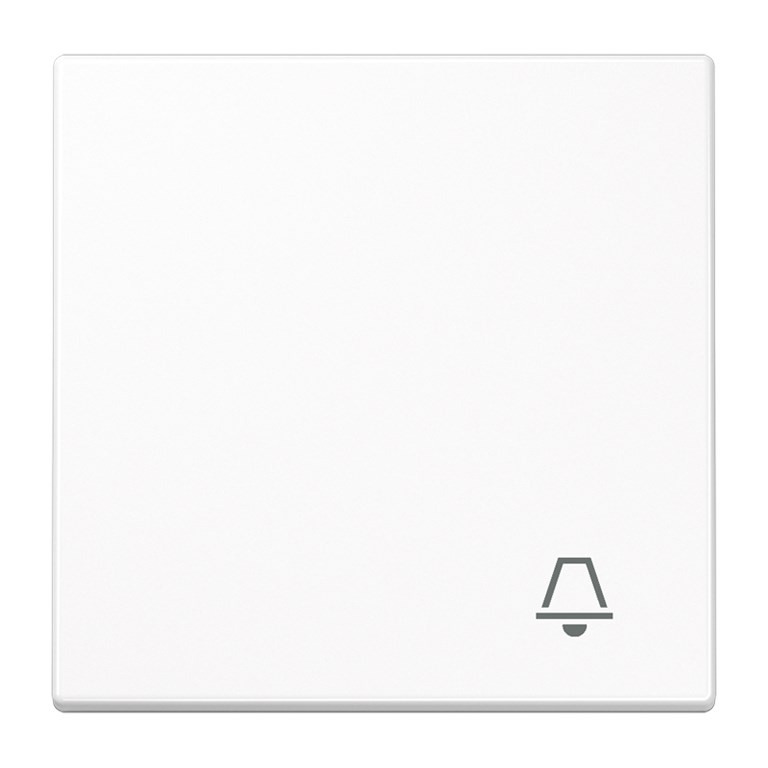 1St. Jung LS990KWW Wippe mit Symbol Klingel Alpinweiß LS 990 K WW