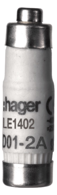 1St. Hager LE1402 Sicherung D01 E14 2A 400V gG