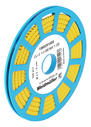 500St. Weidmüller 1568251526 Kabelmarkierungssystem, 2.5 - 5 mm, 4.2 mm, Aufgedruckte Zeichen: Zahlen, 8, PVC, weich, oh