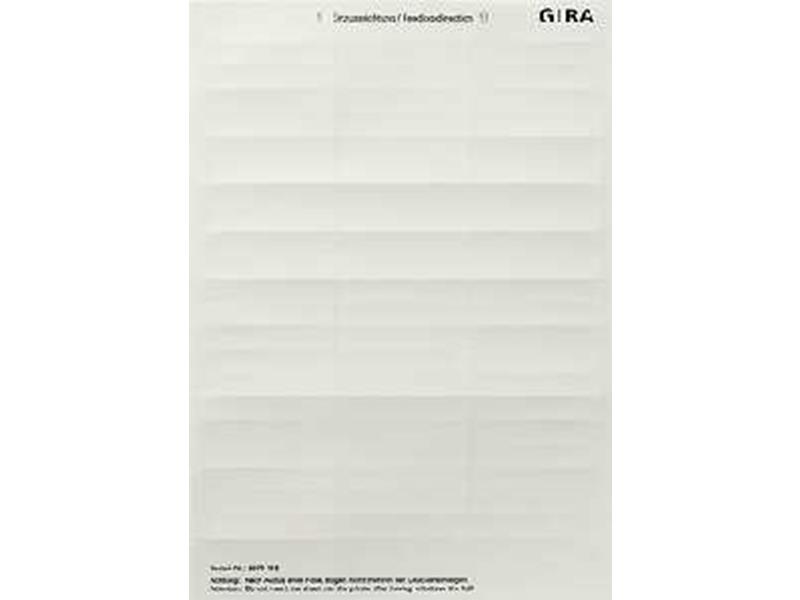 1St. Gira 2876112 Beschriftungsbögen 11,7 x 66,3 mm Zubehör Reinweiß