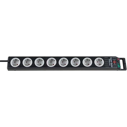 1St. Brennenstuhl 1153380118 Super-Solid Line Steckdosenleiste 8-fach schwarz 2,5m H05VV-F 3G1,5