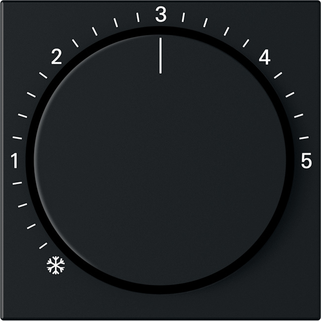 1St. Gira 2706005 Abdeckung für Raumtemperaturregler, Schwarz matt