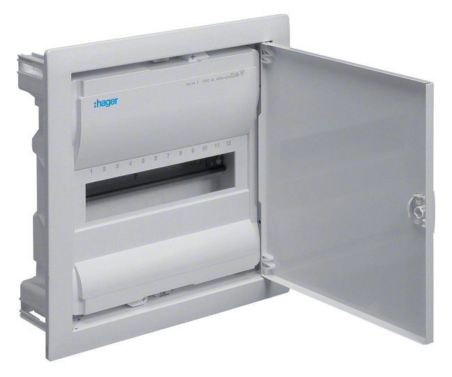 1St. Hager VU12NC Kleinverteiler volta UPV 1x12PLE IP30 m. Tür 1St. Hager VU12NC Kleinverteiler volta UPV 1x12PLE IP30 m. Tür