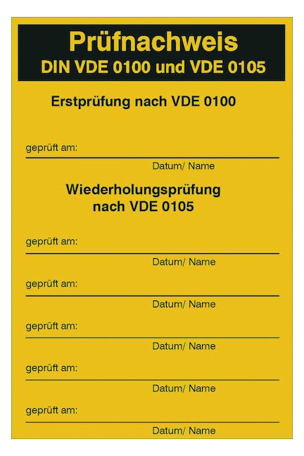 1St. Protec.Class PAPN Pruefnachweis-Aufkleber 10 Stck.