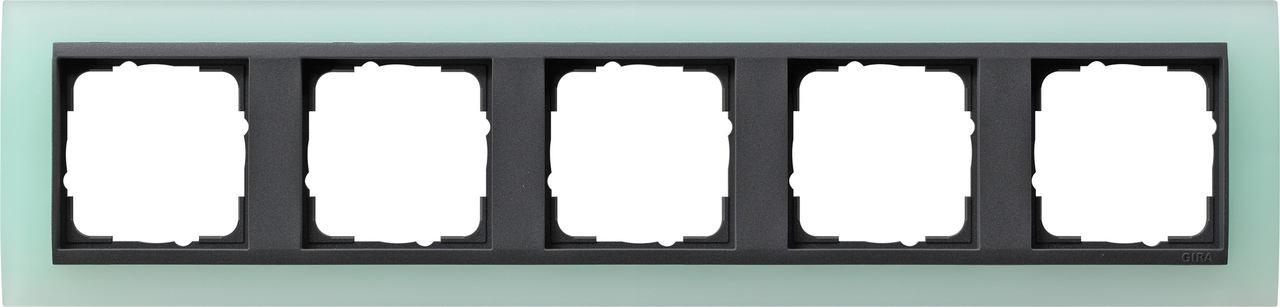 1St. Gira 021585 Abdeckrahmen 5f Zwischenr. AN Gira Event Opak Mint