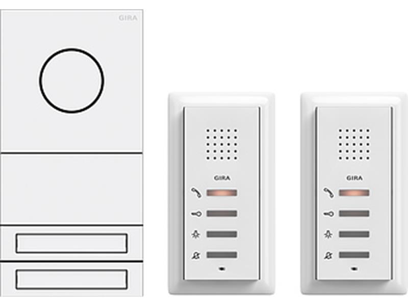 1St. Gira 2407902 ZFH-Paket Audio System 106 Verkehrsweiß(lack.)