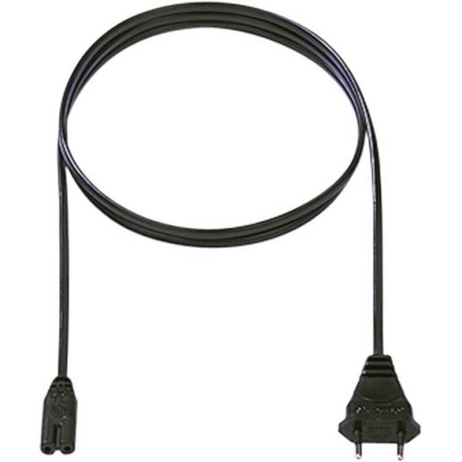 1St. Bachmann 251.173 Kleingeräte-Zuleitung 1,5 m mit Stecker und Dose, sw, H03VVH2-F 2x0,75 mm²