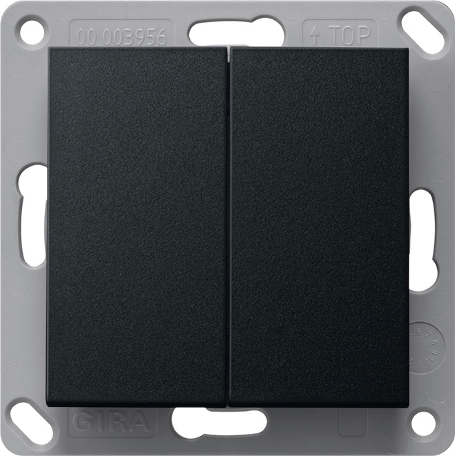 1St. Gira 5178005 RF Wandsender 2fach für KNX Schwarz matt 1St. Gira 5178005 RF Wandsender 2fach für KNX Schwarz matt