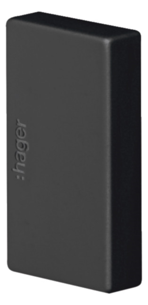 1St. Hager LFF2003569011 Endstück zu LF 20x33mm graphitschwarz