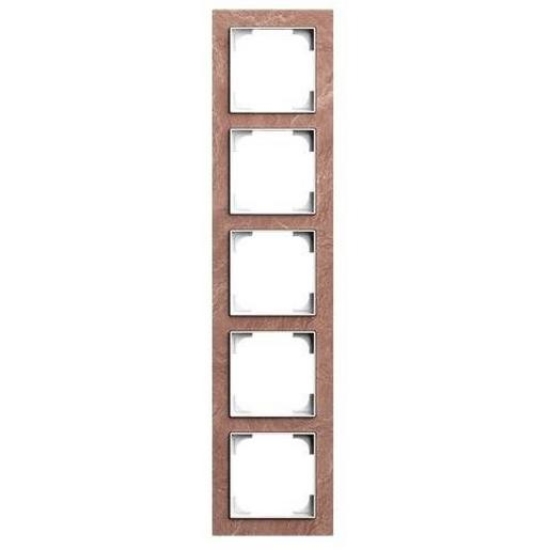 1St. Busch-Jaeger 1725-4097 Rahmen 5-fach Schiefer Terra Rosso