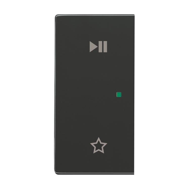 1St. Busch-Jaeger 6237-21-81 Wippe, 2-fach links, mit Symbol Play/Pause Busch-free@home anthrazit