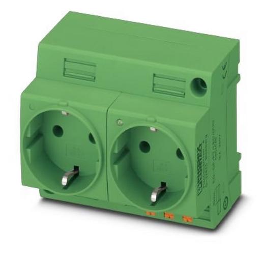 1St. Phoenix EO-CF/PT/LED/DUO/GN Doppelsteckdose