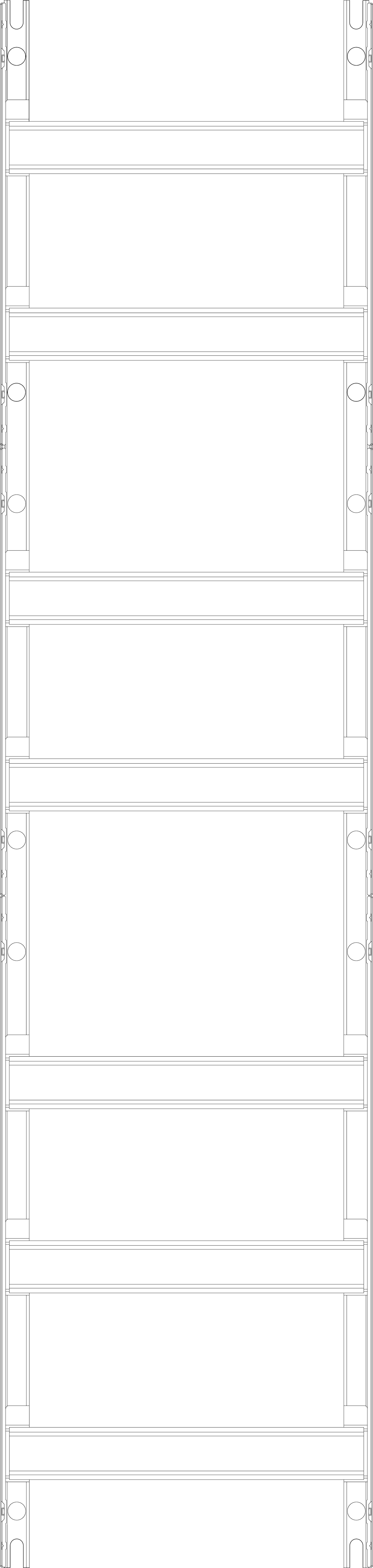 1St. F-Tronic VG7 Verteilerfeld VG7, 1-feldrig, H=1050mm, 7-reihig, OA geschl. 7141620