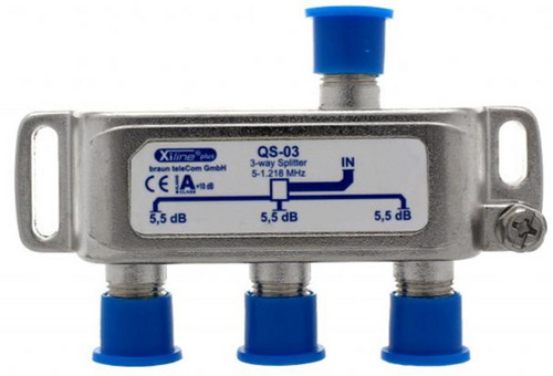 1St. BraunTELECOM QS03 F-3-fach Verteiler 5-1.218 MHz