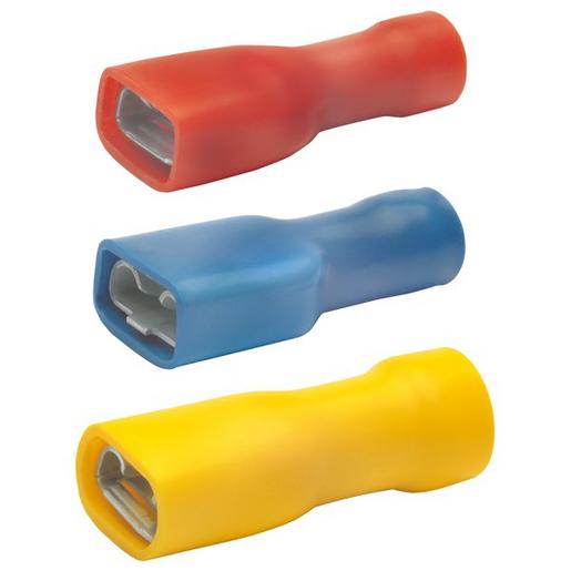100St. Klauke 8301AV Flachsteckhülse isoliert, 2,8x0,8 mm, 1,