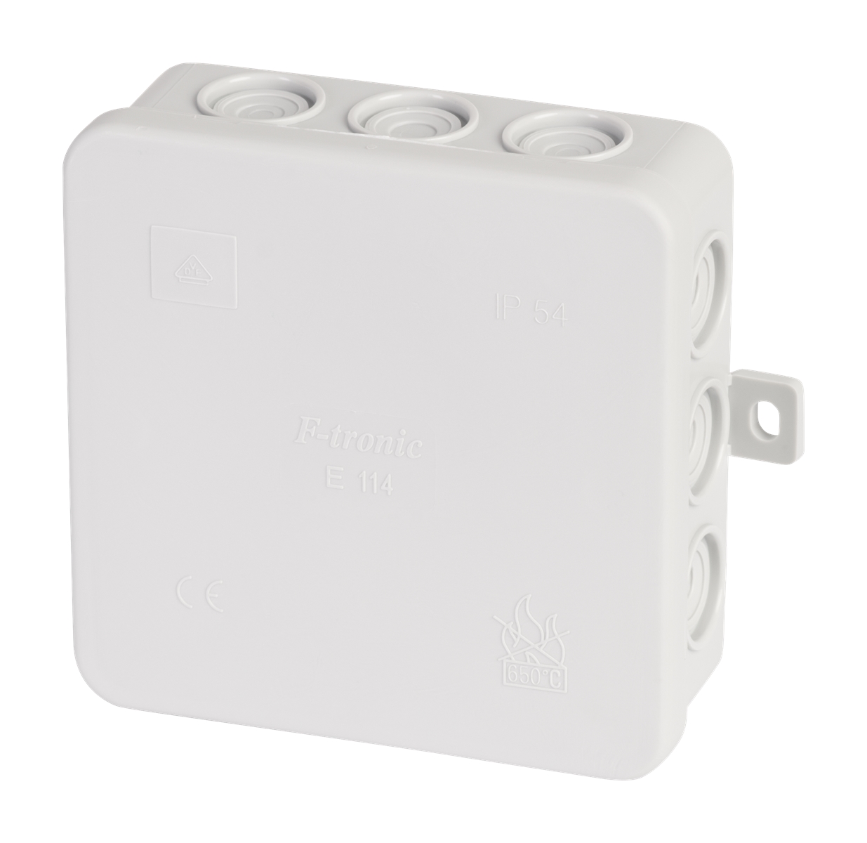 10St. F-Tronic E114 FR Abzweigkasten E114, 100x100x40mm, IP54, gr 7340044